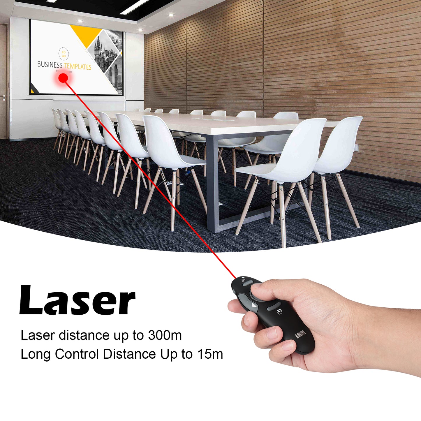 USB Powerpoint Präsentationsgerät Fernbedienung Laserpointer - August LP205