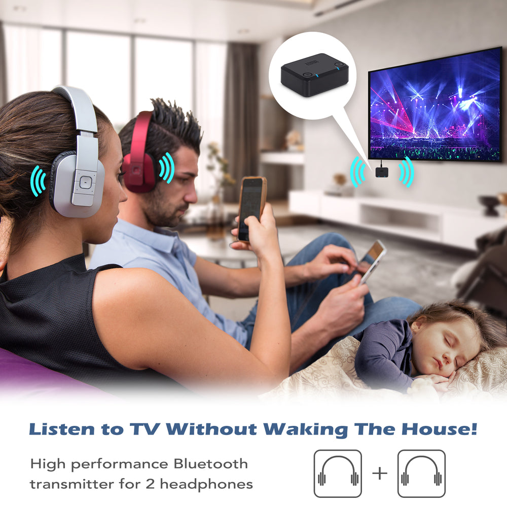 Dualer Bluetooth-Audiosender-Adapter AptX mit niedriger Latenz HD für Kopfhörer MR270B-HD