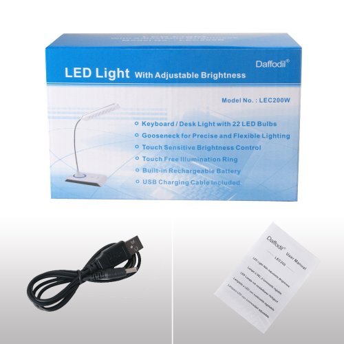Daffodil LEC200 USB LED Lampe - USB Schreibtischlampe / Tastaturlampe / Leselampe - Daffodil Germany GmbH