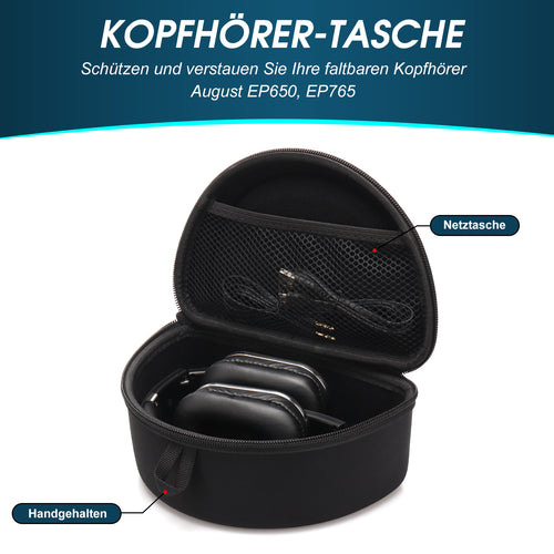 Kopfhörer-Tragetasche mit Reißverschluss und hartem Etui BAG650 – Daffodil  Germany GmbH