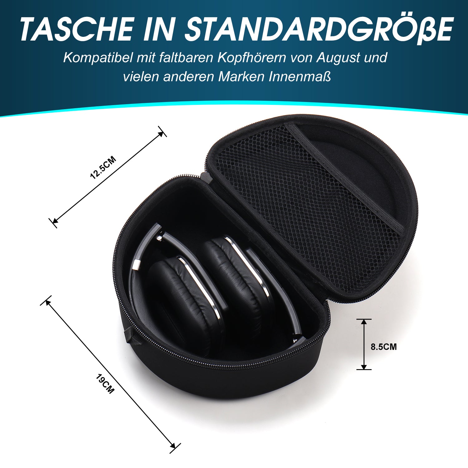 bluetooth kopfhörer in ladebox aufbewahren Kopfhörer-Tragetasche mit Reißverschluss und hartem Etui BAG650 – Daffodil Germany GmbH