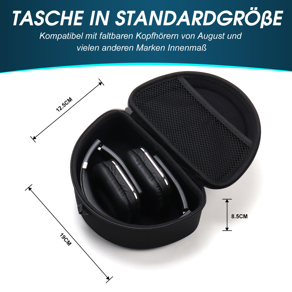 Faltbare Over-Ear-Kopfhörertasche Reisetasche für EP650 Bluetooth Wireless Stereo Kopfhörer - August BAG650