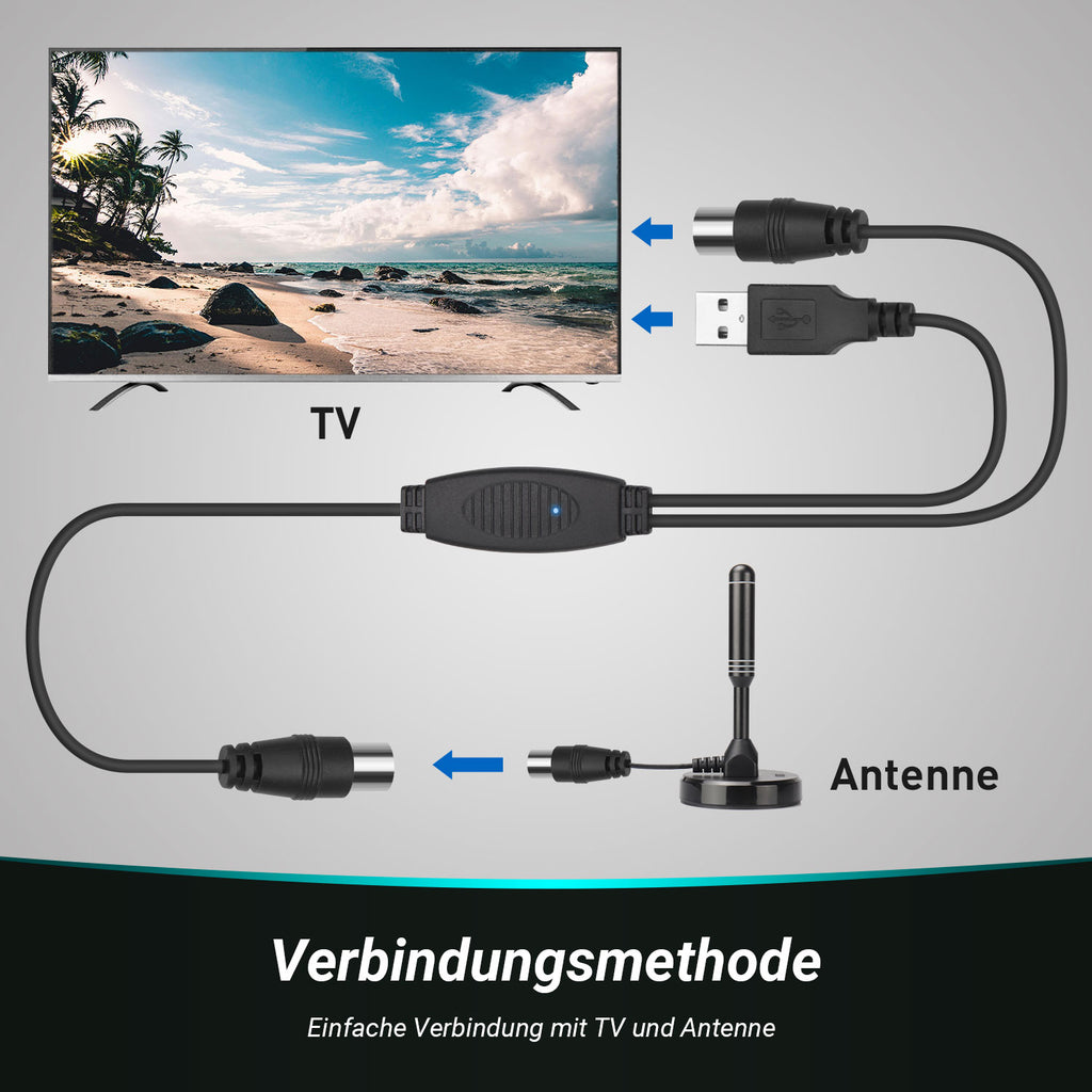 Antennenverstärker zur Signalverstärkung für digitale Koaxial TV-Antenne DTB115