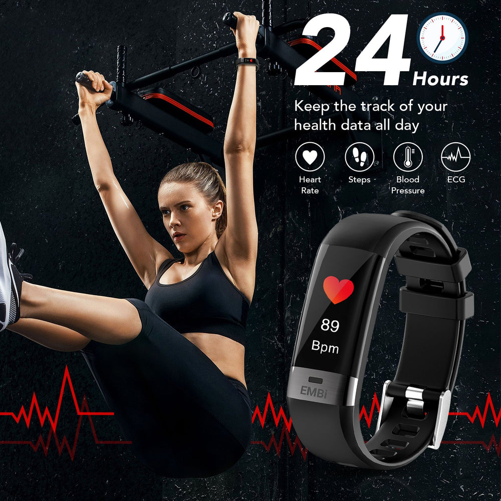 Intelligente Uhr Fitness-EKG Herzfrequenz-Blutdruckmessgerät 20 Tage Batterie AUDAR EMBi (B-Ware)