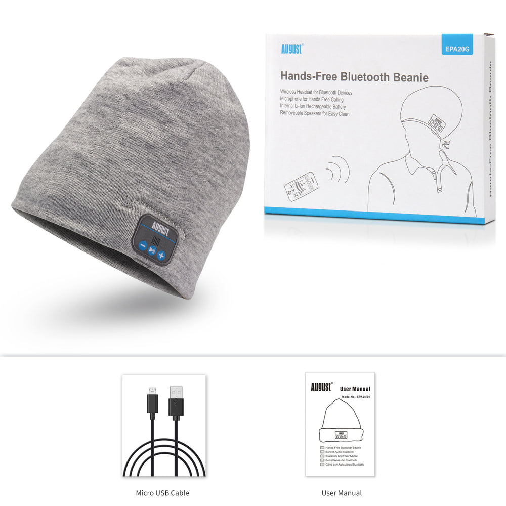 Bluetooth Beanie-Mütze Integriertes Mikrofon August EPA20