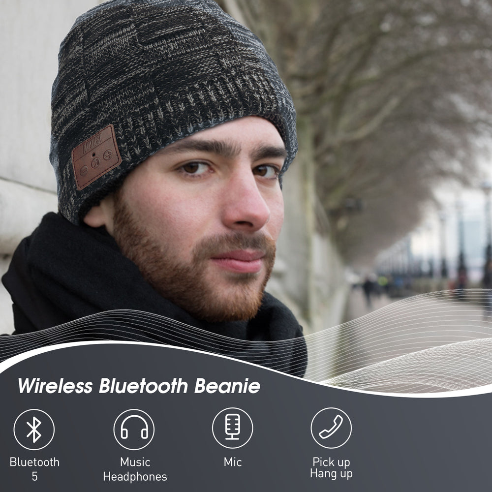 Wiederaufladbarer drahtloser Bluetooth Beanie Hat Kopfhörer mit Mikrofon August EPA25
