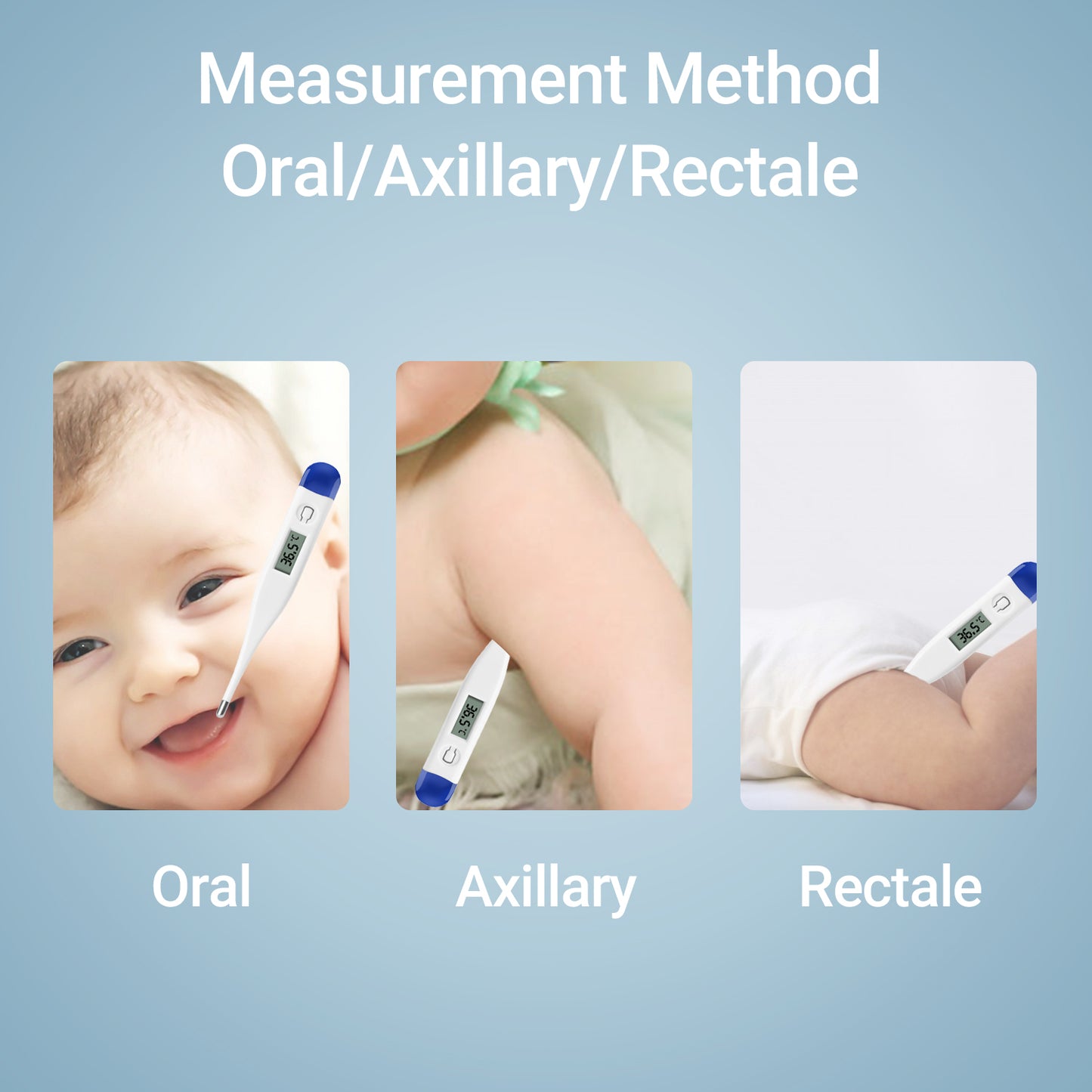 Digitales Thermometer Schnelles Oral Achselhöhle Kinder Erwachsene - Daffodil HPC300