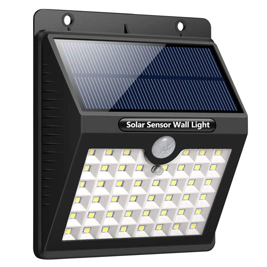 Solar Bewegungsmelder Sicherheitsleuchte für draußen, Schuppen, Zaun - 46 LED-Leuchten - LEC800