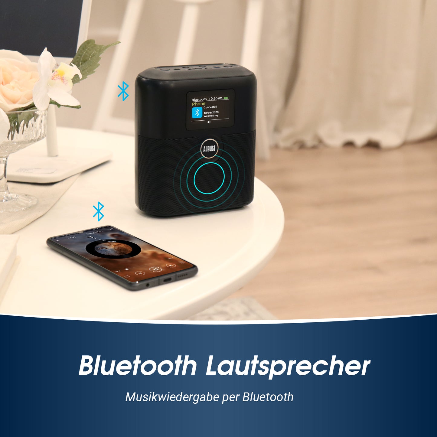 [B-Ware] Tragbarer Akku DAB FM Radio Bluetooth Lautsprecher LCD Bildschirm - August MB330