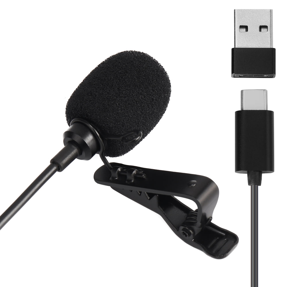USB-C Lavaliermikrofon Ansteckmikrofon mit Kugelcharakteristik Clip Dynamisches professionelles Aufnahmegerät MCP150