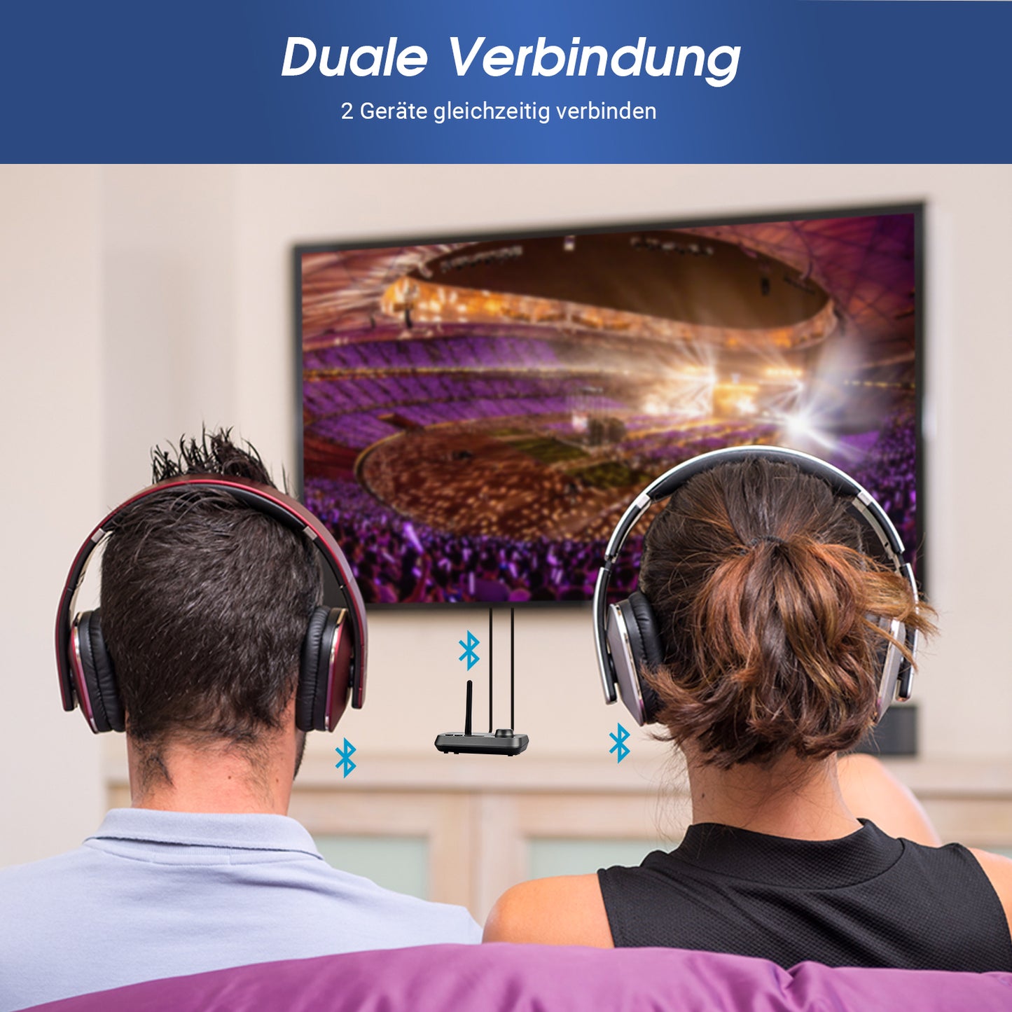 [B-Ware] Dualer Bluetooth Sender oder Empfänger BT5.0 Kopfhörer/Fernseher - August MR280