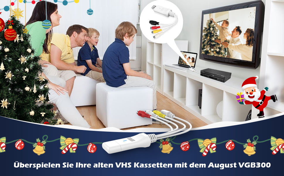 VHS zu Digital Konverter Grabber arbeitet mit OBS PAL NTSC SECAM - August VGB300