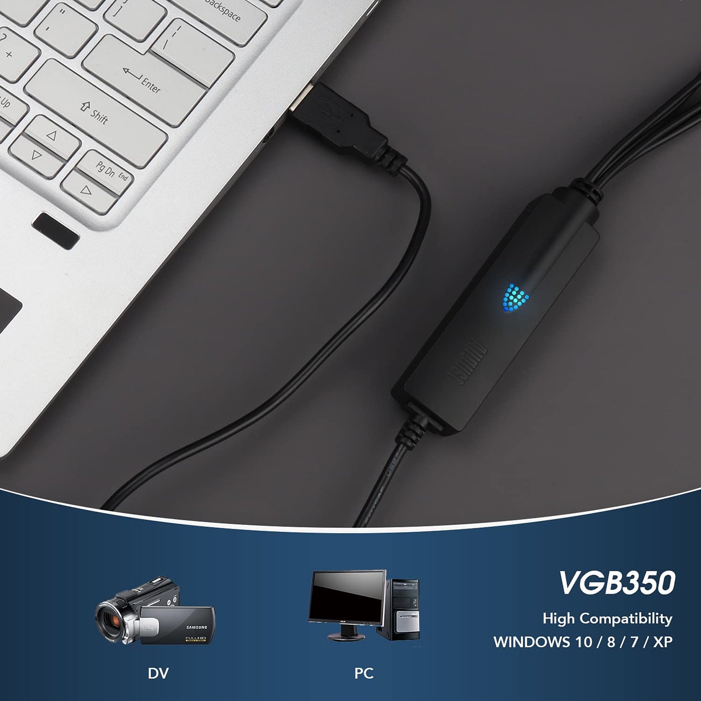 August VGB350 - USB Videograbber für VHS, Mini DVD Player, Camcorder oder Videorecorder - Daffodil Germany GmbH