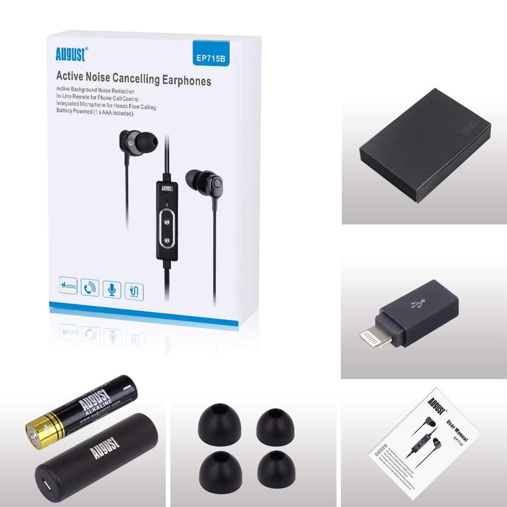 August EP715 - Aktive Noise Cancelling Kopfhörer - ANC Ohrhörer mit Mikrofon - Daffodil Germany GmbH