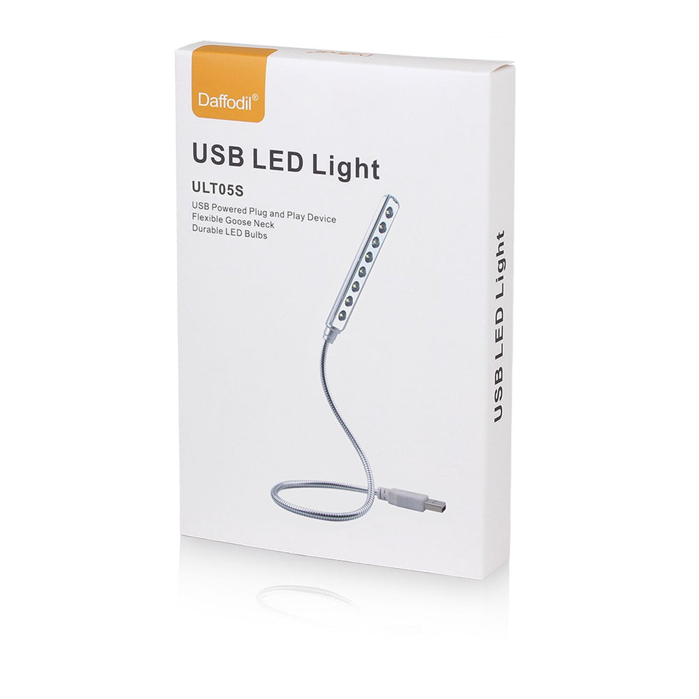 Daffodil ULT05 – USB LED Licht-8 Super Bright LED Leselampe - Für Computer/Nachts fernsehen/Lesen usw. - Daffodil Germany GmbH