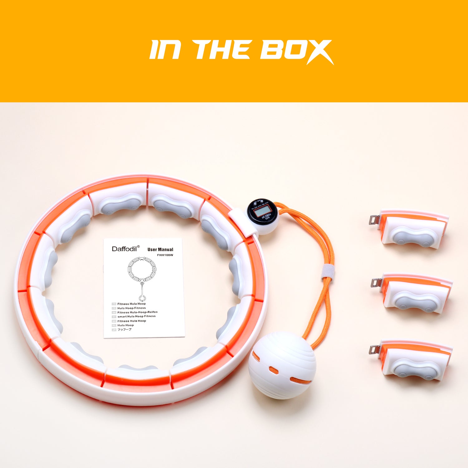 Smart Hula Hoop Adult mit Zähler Timer und Weighted Ball - Daffodil FHH100 - Daffodil Germany GmbH