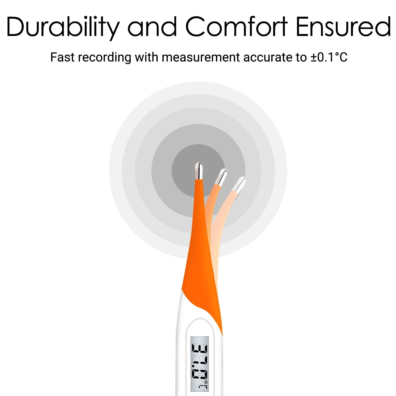 Daffodil HPC400 Digitales Fieberthermometer - Achsel-Thermometer - quecksilberfrei für orale sowie rektale Messungen, speichert die zuletzt gemessene Temperatur - Daffodil Germany GmbH