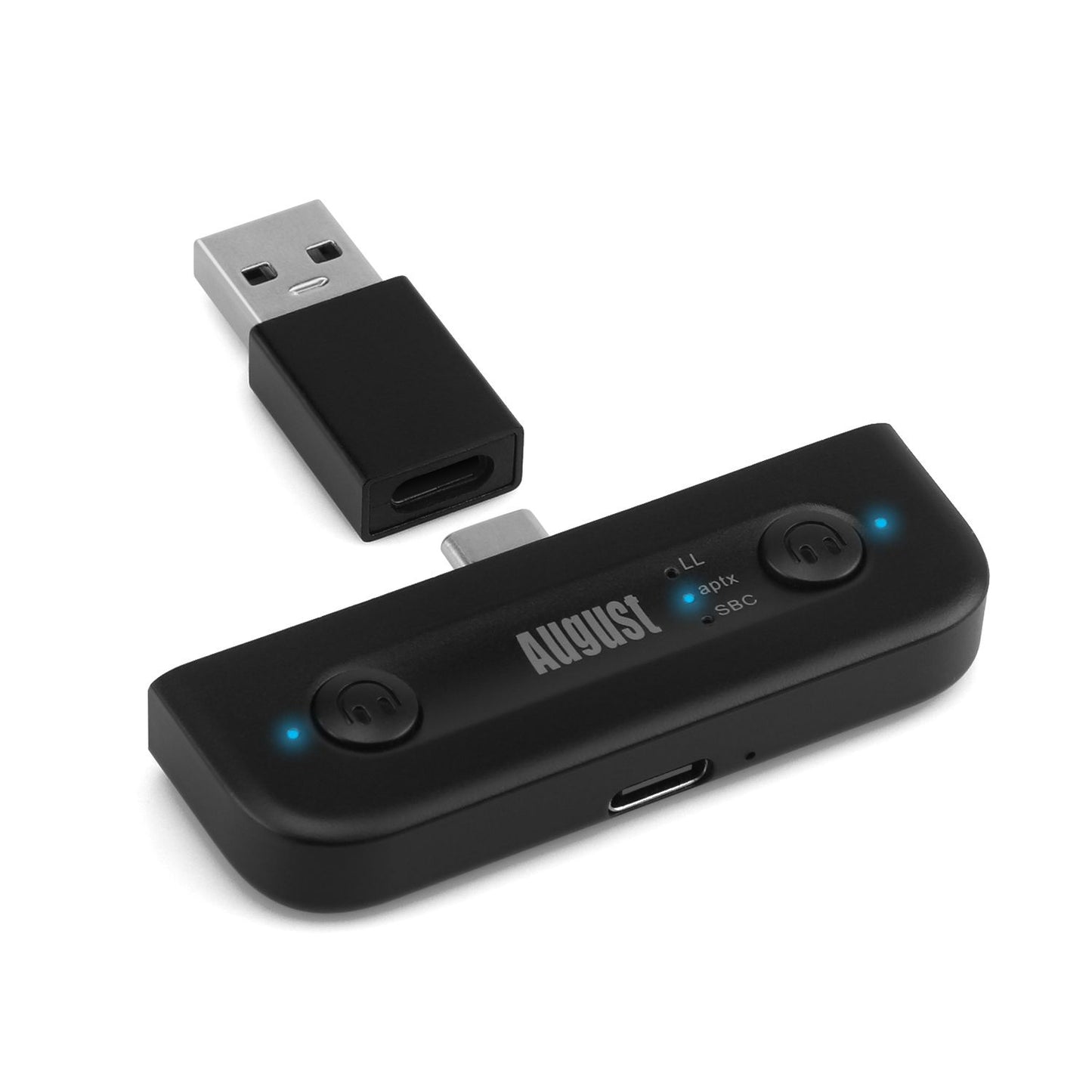 August MR410B - Bluetooth 5 Dual Audio Transmitter für Nintendo Switch / Switch Light und andere USB C und USB A Geräte - Daffodil Germany GmbH