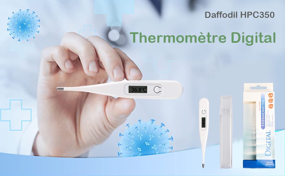 Daffodil MT104 Fieberthermometer Temparatur-Messgerät für orale und rektale Messungen - Daffodil Germany GmbH